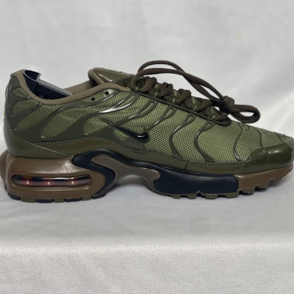 PRE OWNED!!! SIZE 7 NIKE AIRMAX PLUS "OLIVE CARGO" (GS) ORIGINAL RELEASE!!!!!! - Picture 9 of 16